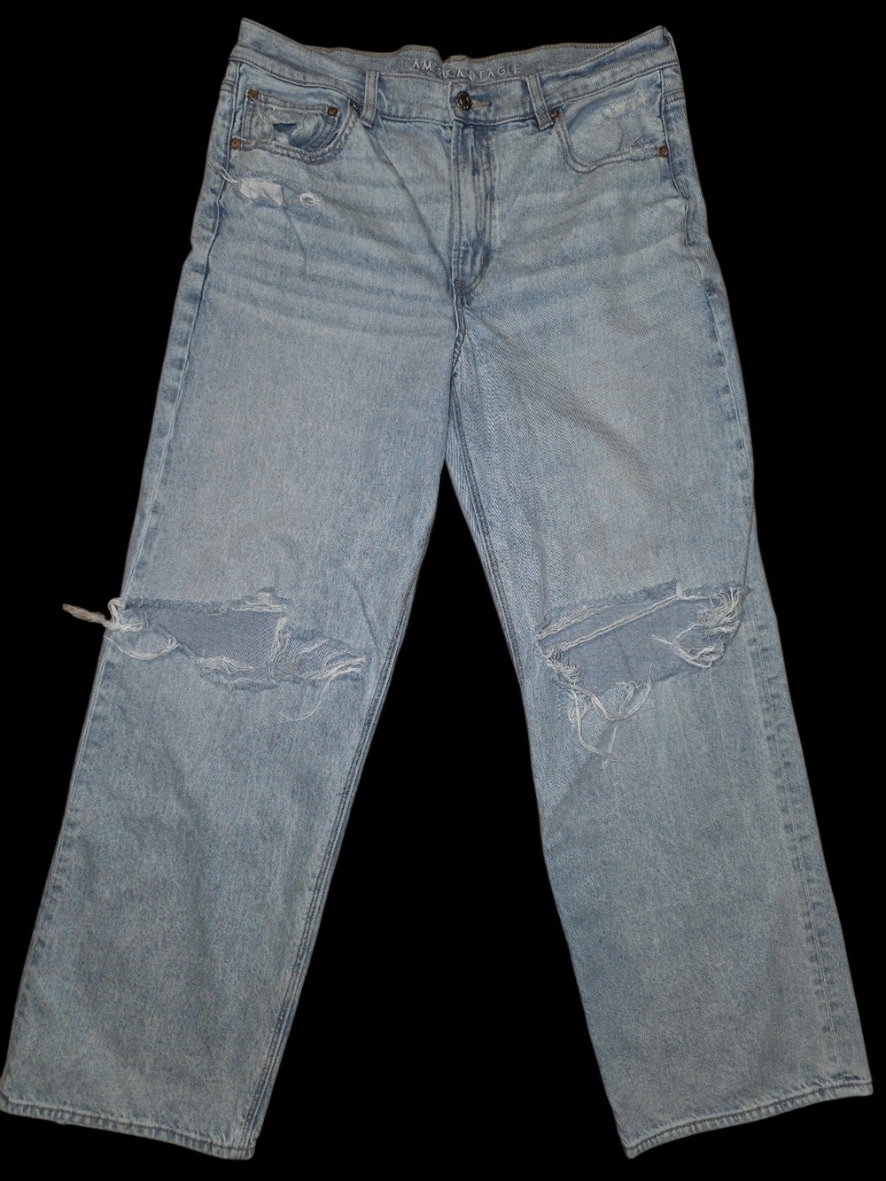 American Eagle Outfitters Light Blue Wide Leg Stovepipe/strigid Sz12 Reg.
